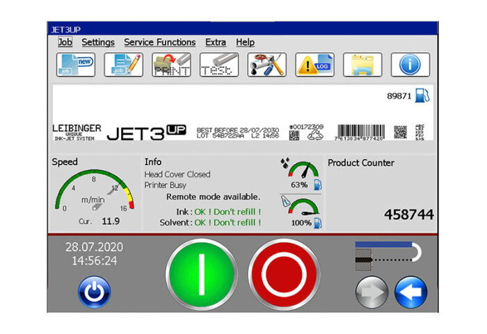 LEIBINGER JET3up inkjet printer CIJ εκτυπωτής συνεχούς ροής μελάνης
